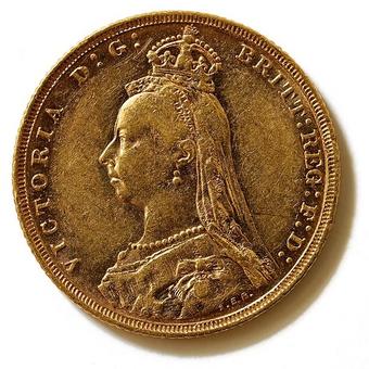 1889 - Sydney - Near G Australia Sovereign obverse