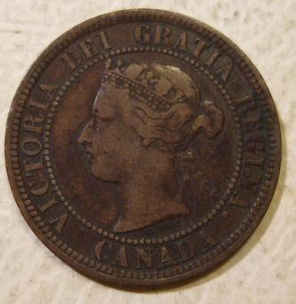 1896 Canada 1 Cent obverse