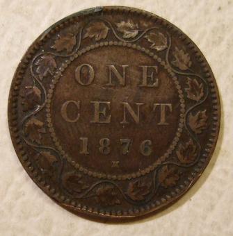 1896 Canada 1 Cent reverse