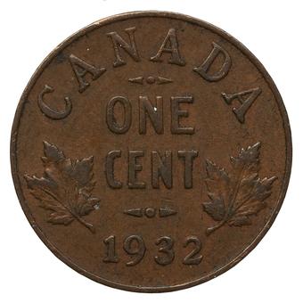 1925 Canada 1 Cent reverse