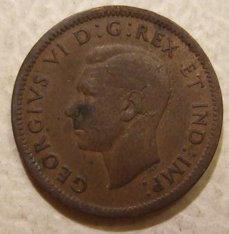 1952 Canada 1 Cent obverse