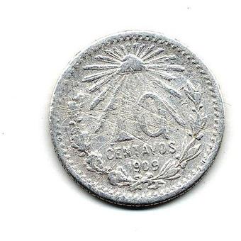 1908 Mexico 10 Centavos reverse